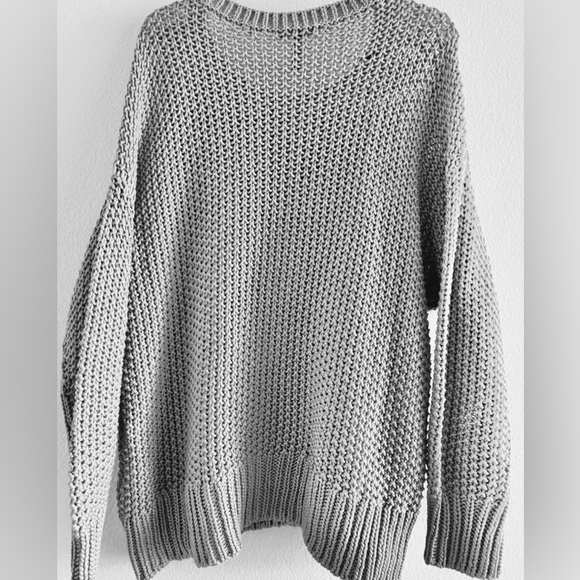 Eileen Fisher Chunky Knit Gray Sweater - Picture 3 of 6